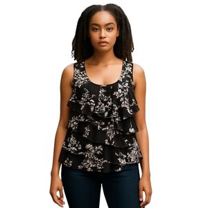 Denver Hayes Womens Floral Sleeveless Top XL